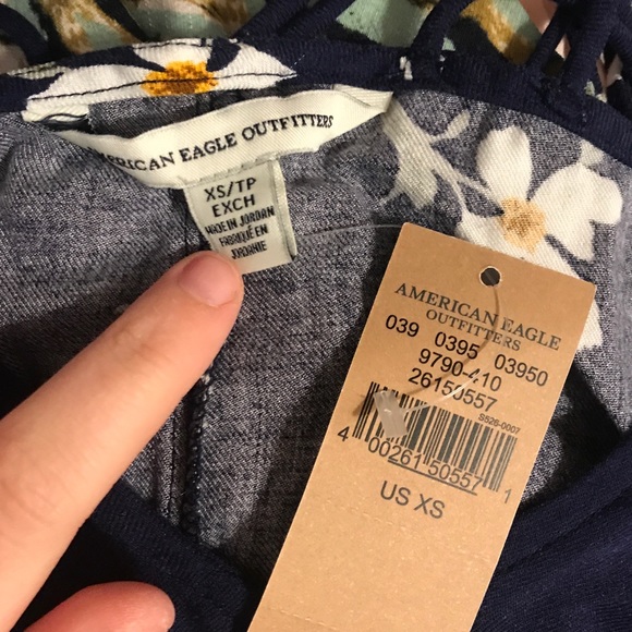 American Eagle Blue Floral Tank Dress size XS - Picture 6 of 6